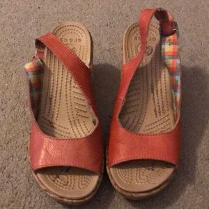 Croc wedge sandals